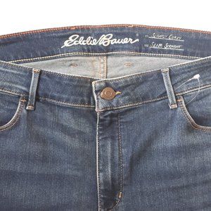 Eddie Bauer Slightly Curvy Slim Straight Cropped Jeans Size 16